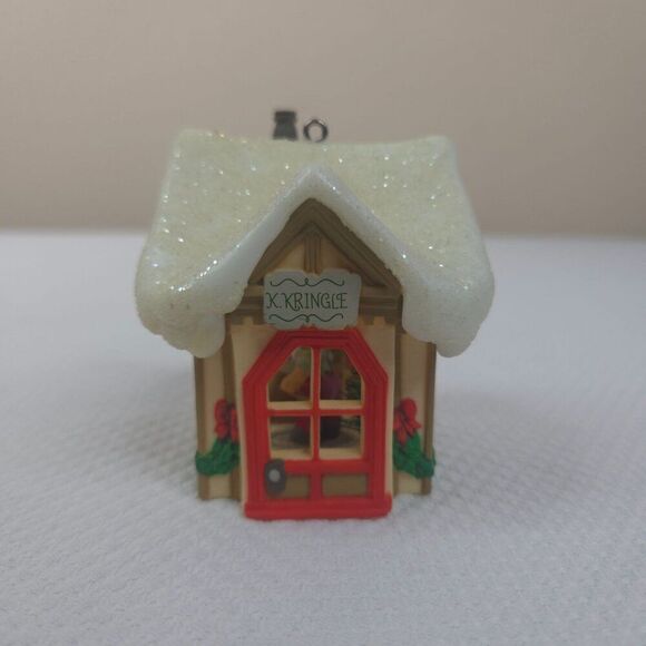Vintage 80s Hallmark Santas Workshop K. Kringle Glittery Ornament 3D - Picture 5 of 7
